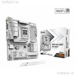 ASRock MB Sc AM5 B850M Challenger WiFi WHITE, AMD 