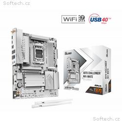 ASRock MB Sc AM5 X870 Challenger WiFi WHITE, AMD X