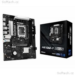 ASRock MB Sc LGA1851 H810M-P Gen5, Intel H810, 2xD