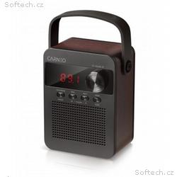 CARNEO F90 FM rádio, BT reproduktor, black, wood