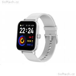 CARNEO Versa HR+, Silver, Sport Band, White