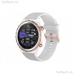 CARNEO Queen HR+, 44mm, Rose Gold, Sport Band, Whi