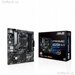 ASUS MB Sc AM4 PRIME A520M-A II CSM, AMD A520, 4xD
