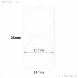 Niimbot štítky R 14x28mm 220ks WhiteRound B pro D1