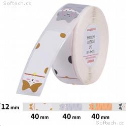 Niimbot štítky T 12x40mm 160ks Kočky pro D11, D11-