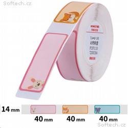 Niimbot štítky T 14x40mm 160ks Zvířátka pro D11, D