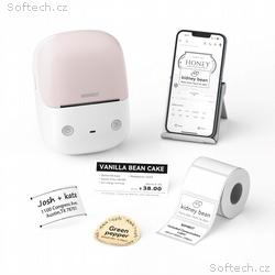 Niimbot Tiskárna štítků B2, růžová + role štítků 2