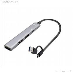 i-Tec USB-A, USB-C Metal HUB 1x USB-C 3.1 + 3x USB