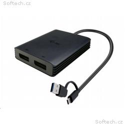 i-tec USB-A, USB-C Dual 4K DP Video Adapter