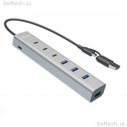 i-tec USB-C, USB-A Charging Metal HUB 7 Port (3x U