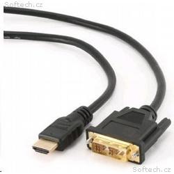 GEMBIRD Kabel HDMI - DVI 5m (M, M, zlacené kontakt
