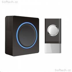 Solight bezdrátový zvonek, do zásuvky, 120m, černý