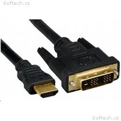 PREMIUMCORD Kabel HDMI - DVI 10m (M, M, zlacené ko