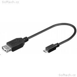 PREMIUMCORD Redukce USB 2.0 A - Micro B OTG, kabel