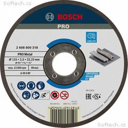 Bosch řezací kotouč PRO Metal, 115 × 2,5 × 22,23 m