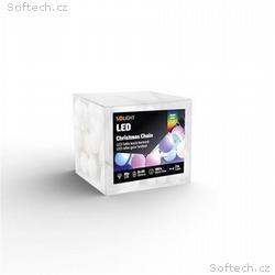 Solight LED vánoční řetěz barevné koule, 20x LED, 
