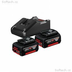 Bosch startovací sada 2x GBA 18V 4.0Ah + GAL 18V-4