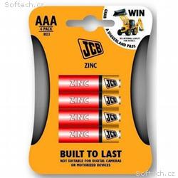 JCB zinko-chloridová baterie R03, blistr 4 ks