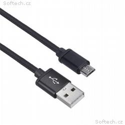 Solight USB kabel, USB 2.0 A konektor - USB B micr