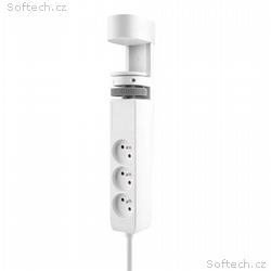 Solight 3z + USB A+C přenosné stolní zásuvky, 2m, 