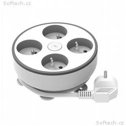 Solight 4z prodlužovací přívod, 2m, 3 x 1mm2, bílý