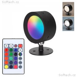 Solight LED nabíjecí RGB světlo, dálkový ovladač, 