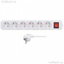 Solight prodlužovací přívod 5m, 6 zásuvek, vypínač