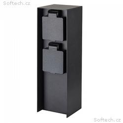 Solight zahradní sloupek IP44, hliník, 2 zásuvky, 