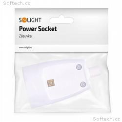 Solight zásuvka přímá, IP20, bílá