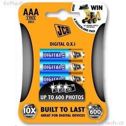 JCB OXI DIGITAL alkalická baterie LR03, blistr 4 k