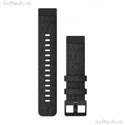 Řemínky QuickFit® 20 Černý nylon s vřesovou úpravo