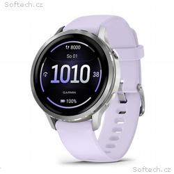 Garmin Venu® 4 - 41 mm Silver, Periwinkle silikono