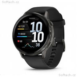 Garmin Venu® 4 - 45 mm Slate a Černý silikonový ře