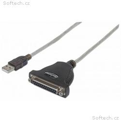 MANHATTAN Kabel, převodník USB - paralelní port 1,