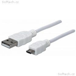 MANHATTAN Kabel propojovací USB 2.0 A Male, Micro-