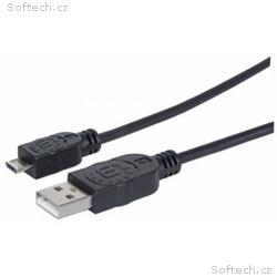 MANHATTAN Kabel propojovací USB 2.0 A Male, Micro-