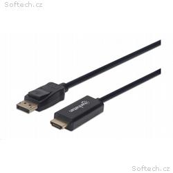 MANHATTAN Kabel DisplayPort na HDMI 1080p, 1.8m, č