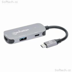 MANHATTAN Dokovací stanice USB-C na HDMI, USB-C PD