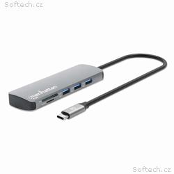 MANHATTAN Dokovací stanice USB-C 9v1, 1xHDMI, 2xUS