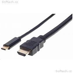 Manhattan kabel USB-C na HDMI, 2m, černá