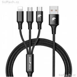 RhinoTech nabíjecí a datový kabel 3v1 USB-A (Micro