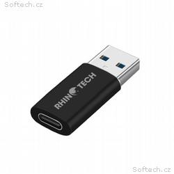 RhinoTech USB-C F na USB-A 3.0 M redukce, OTG. čer