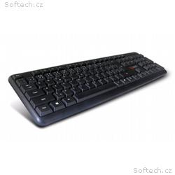 C-TECH klávesnice KB-102 PS2, slim, black, CZ, SK