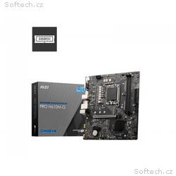 MSI MB Sc LGA1700 PRO H610M-G, Intel H610, 2xDDR5,