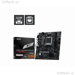 MSI MB Sc AM5 PRO A620AM-B EVO, AMD A620A, 2xDDR5,