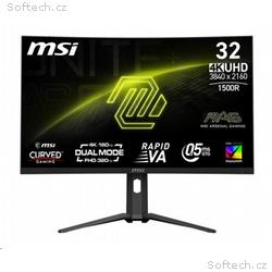 MSI MAG, 321CUPDF, 31,5", VA, 4K UHD, 160Hz, 0,5ms