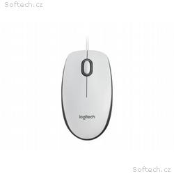 Logitech myš Corded M100, bílá, EMEA