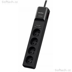 CyberPower Surge Buster™ 4 zásuvky, 2xUSB, 1.8m, N