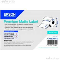Premium Matte Label - Die-cut Roll: 102mm x 76mm, 