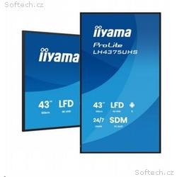 43" iiyama LH4375UHS-B2AG:IPS, 4K UHD, Android, 24